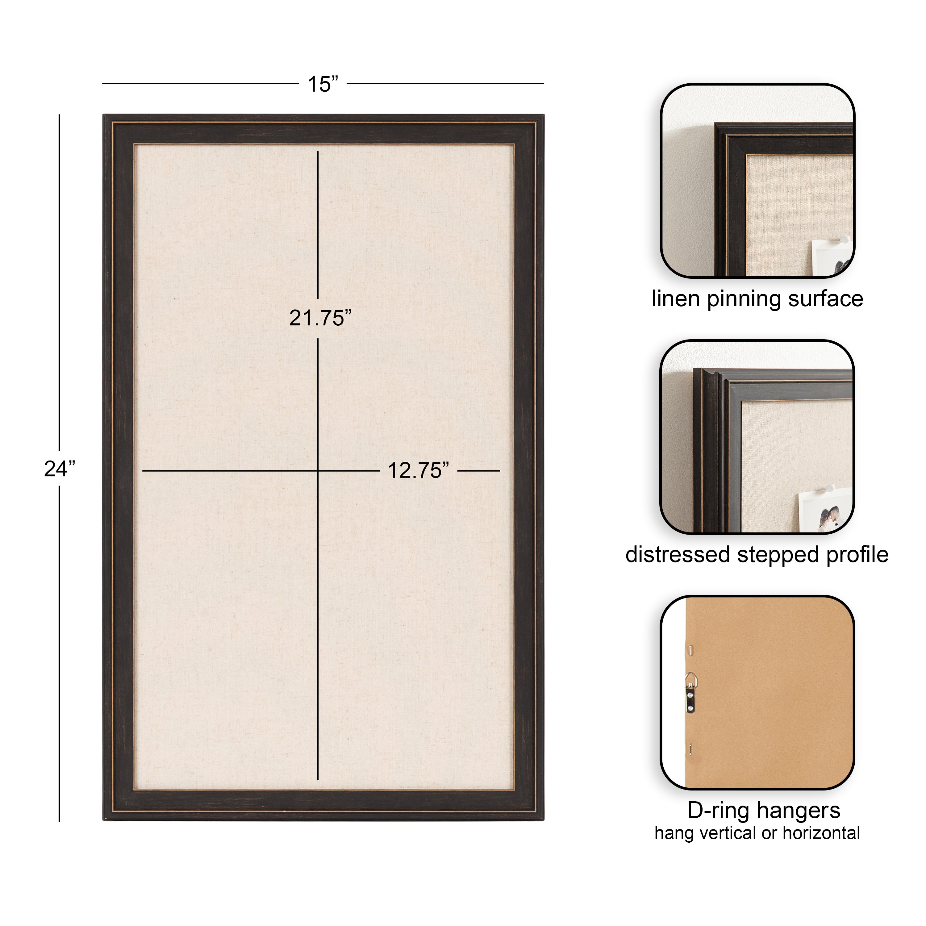 Pinboard 15x24 Black 2