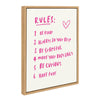 Sylvie House Rules Framed Canvas by Honey Island Studio