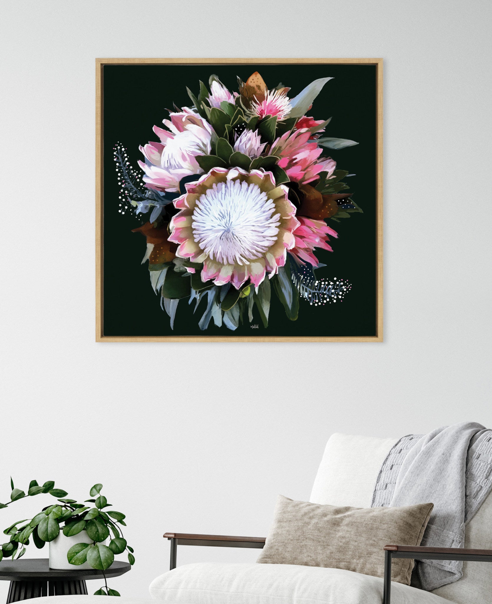 Sylvie Peninsula Wild Flower Framed Canvas by Inkheart Designs