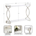 Accent Shelf 24x7x16 Silver White 2