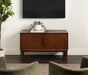 TV Stand 38x15x22 Walnut Brown 7