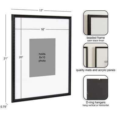 Wall Frame Black 16x20 matted to 8x10 2