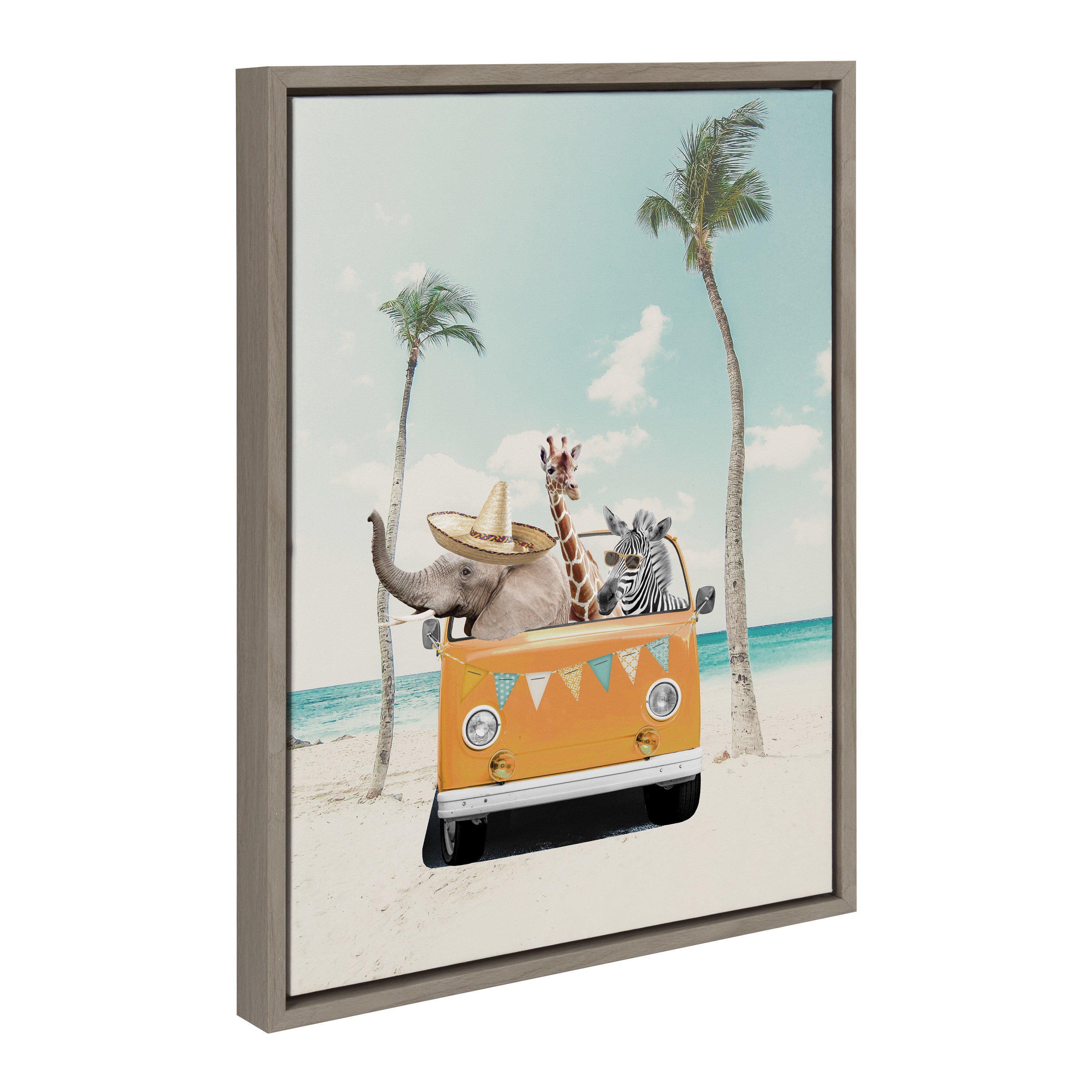 Sylvie Beach Adventures Framed Canvas by July Art Prints