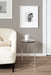 Side Table Gray Silver 13x13x24 7