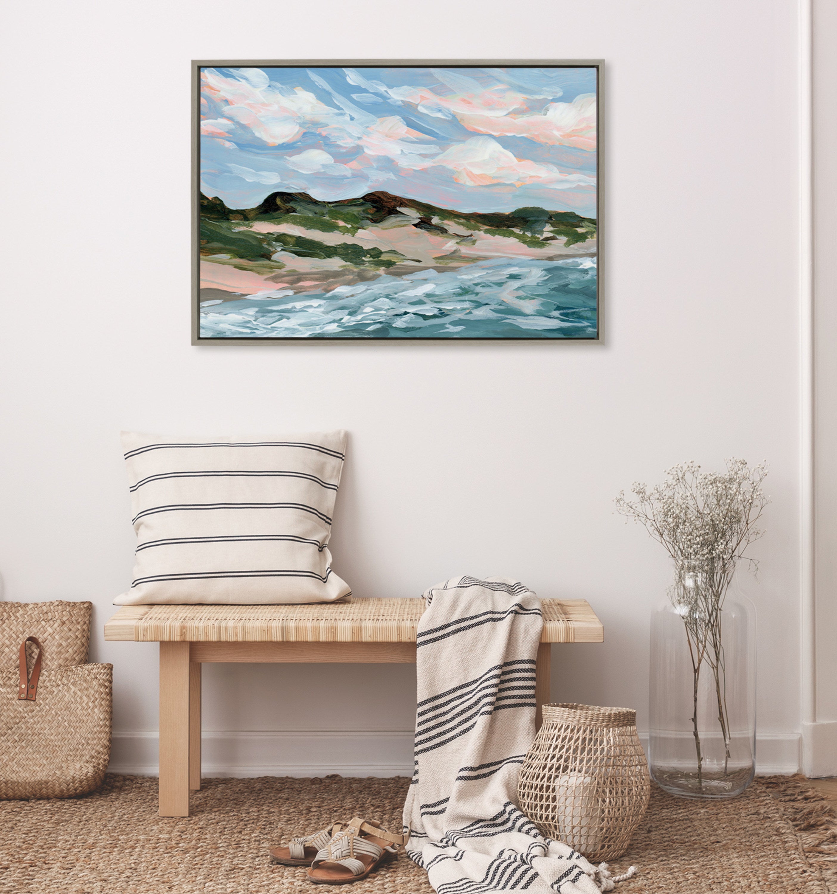 Sylvie Michigan Sand Dunes Framed Canvas by Emily Kenney