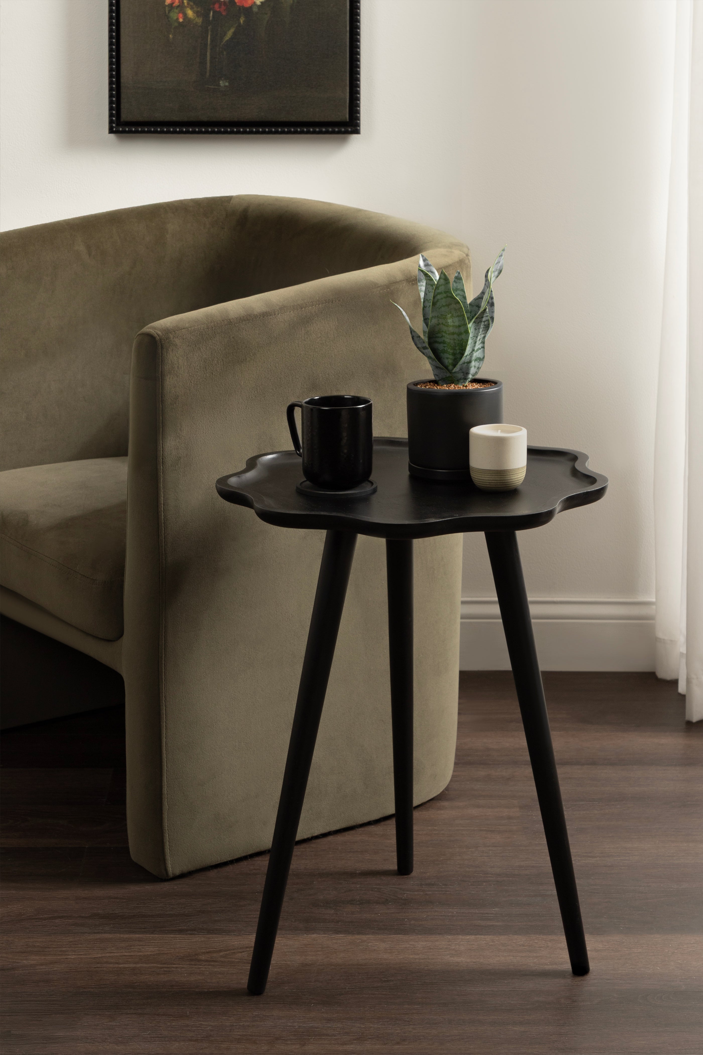 Side Table Black 19x19x24 7