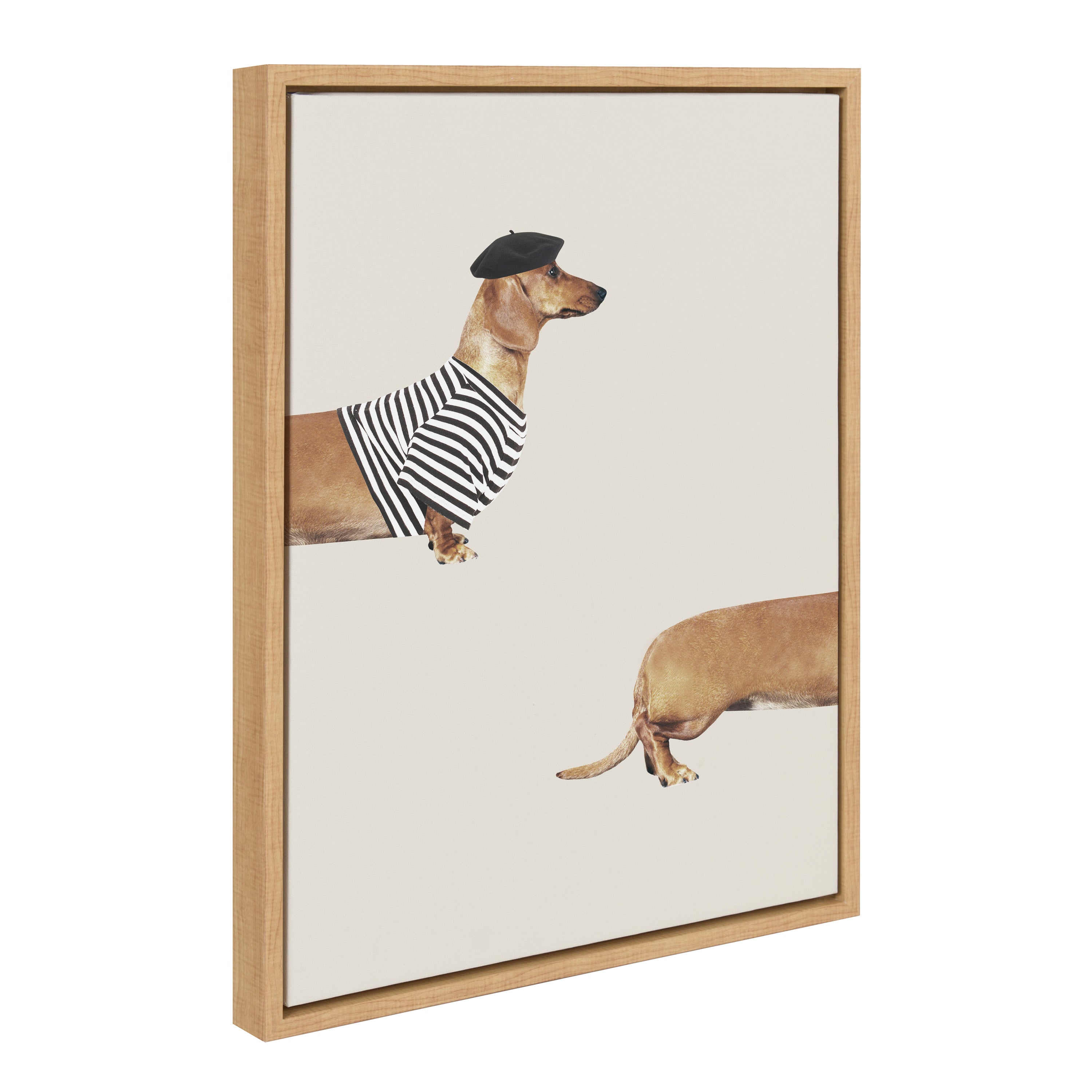 Sylvie Long Dog Framed Canvas by July Art Prints
