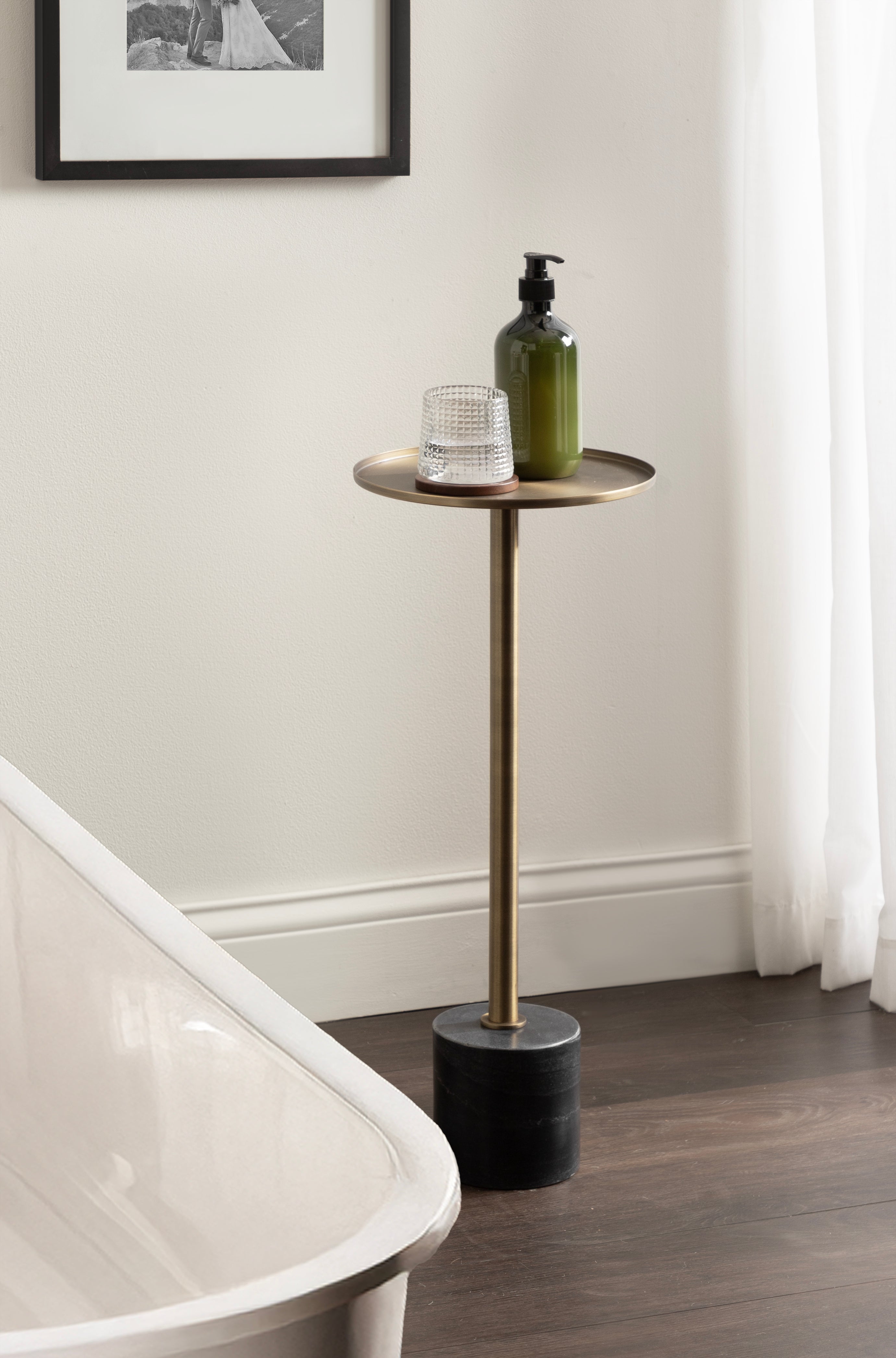 Drink Table Black Gold 10x10x24 7