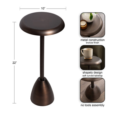 Drink Table Bronze 10x10x22 2