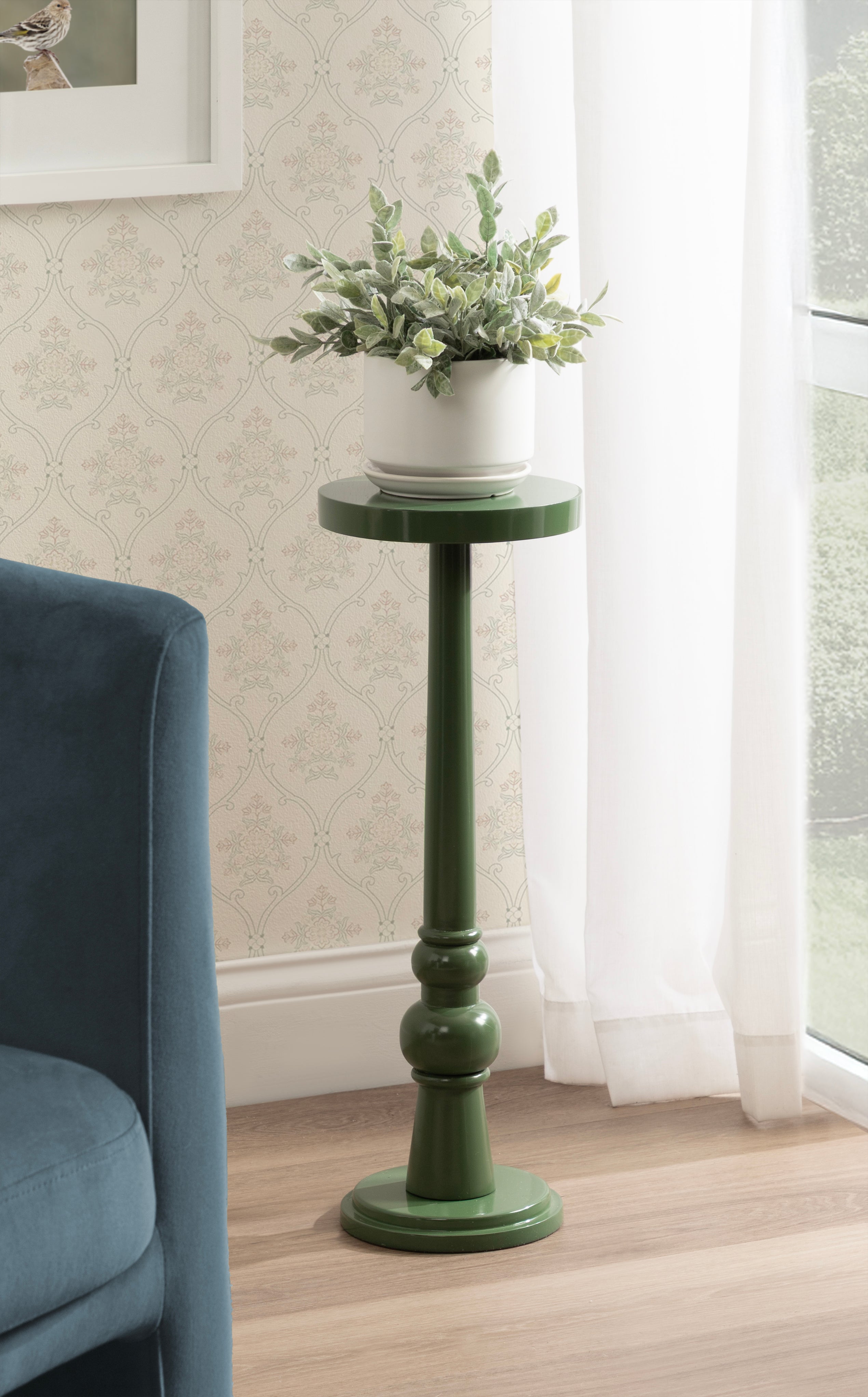 Side Table Green 8x8x23 6