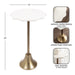 Side Table Gold 14x14x24 2