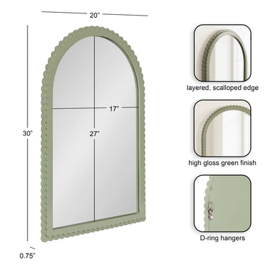 Arch Mirror 20x30 Green 2