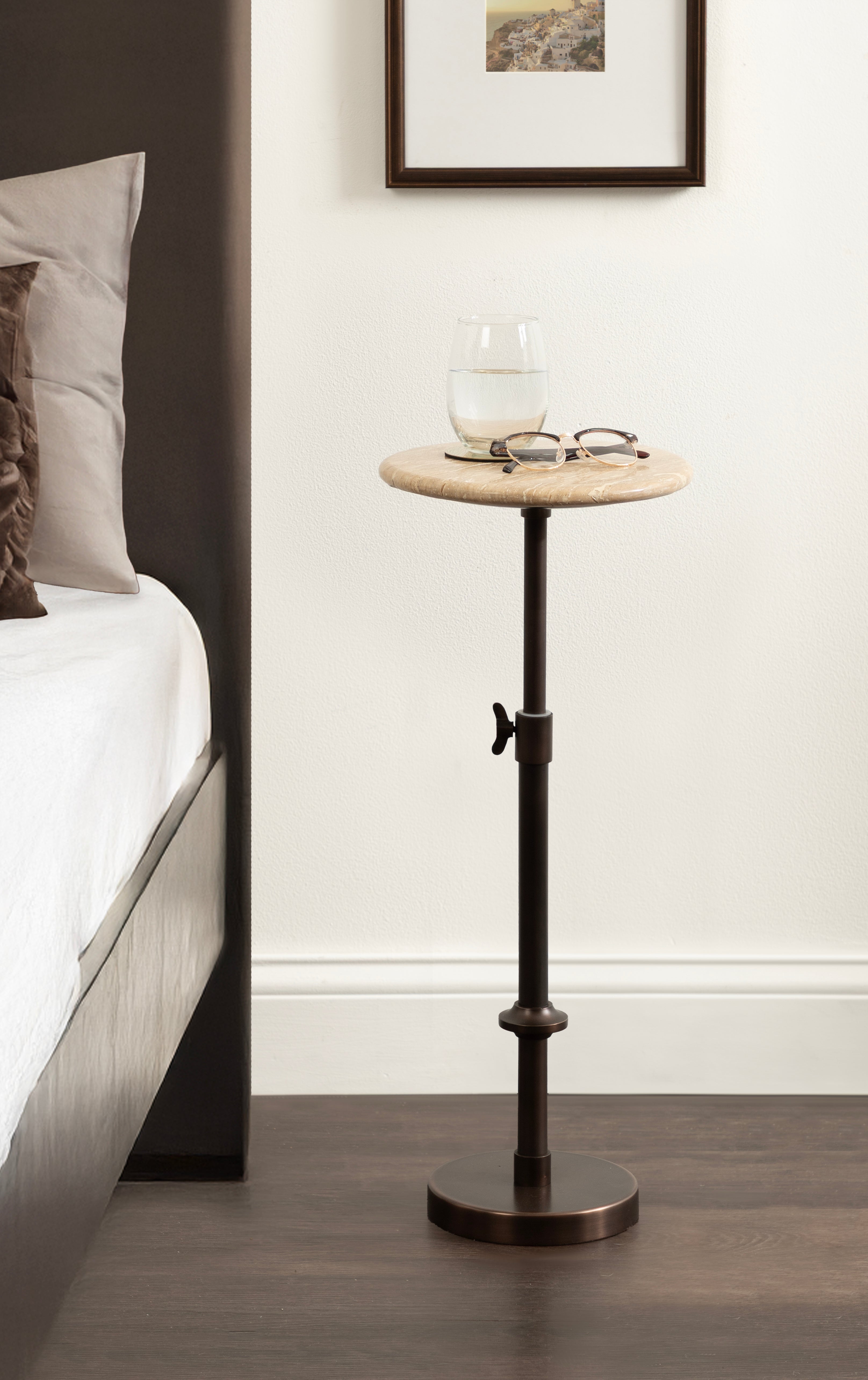 Drink Table 10x10x30 Cream Bronze 8