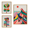Sylvie MCM Mountains, Great Love Botanical and MCM Modern Wildflower Framed Canvas Art Set by Rachel Lee of My Dream Wall