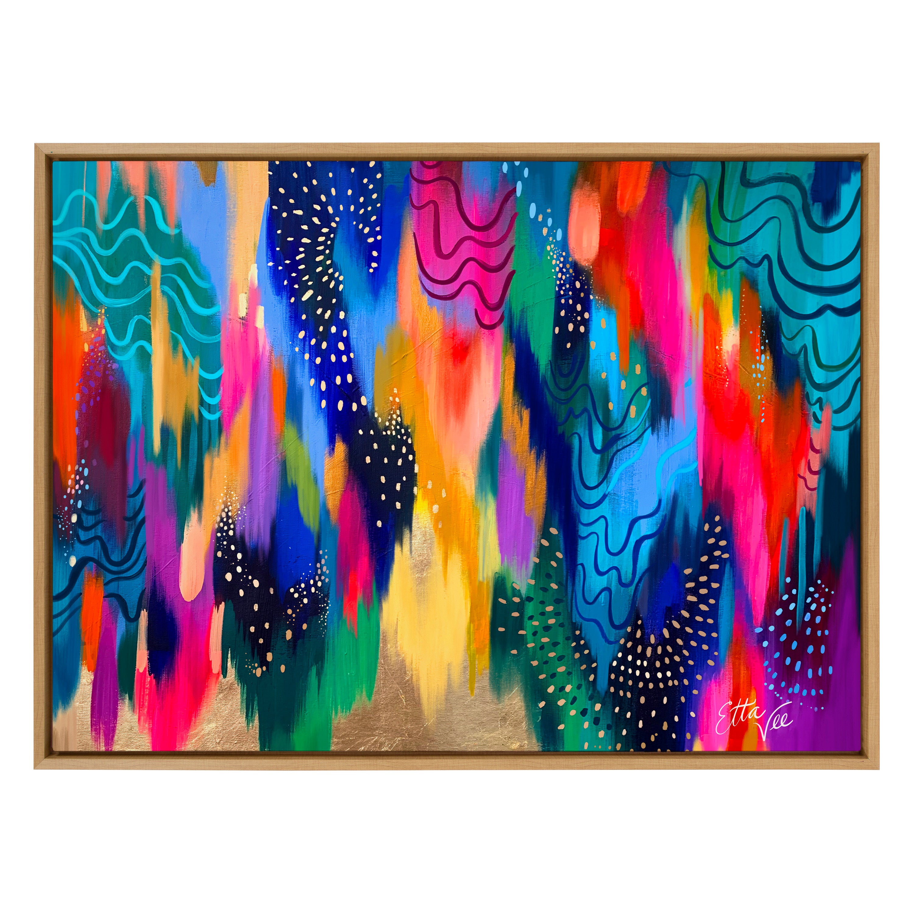 Sylvie EV Brushstroke 128 Framed Canvas by Jessi Raulet of Ettavee