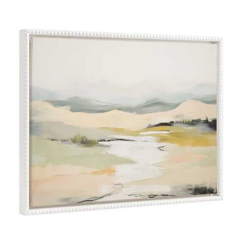 Sylvie Beaded Tranquil Landscape I Framed Canvas by Amy Lighthall