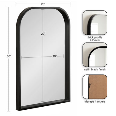 Arch Mirror Black 20x30 2