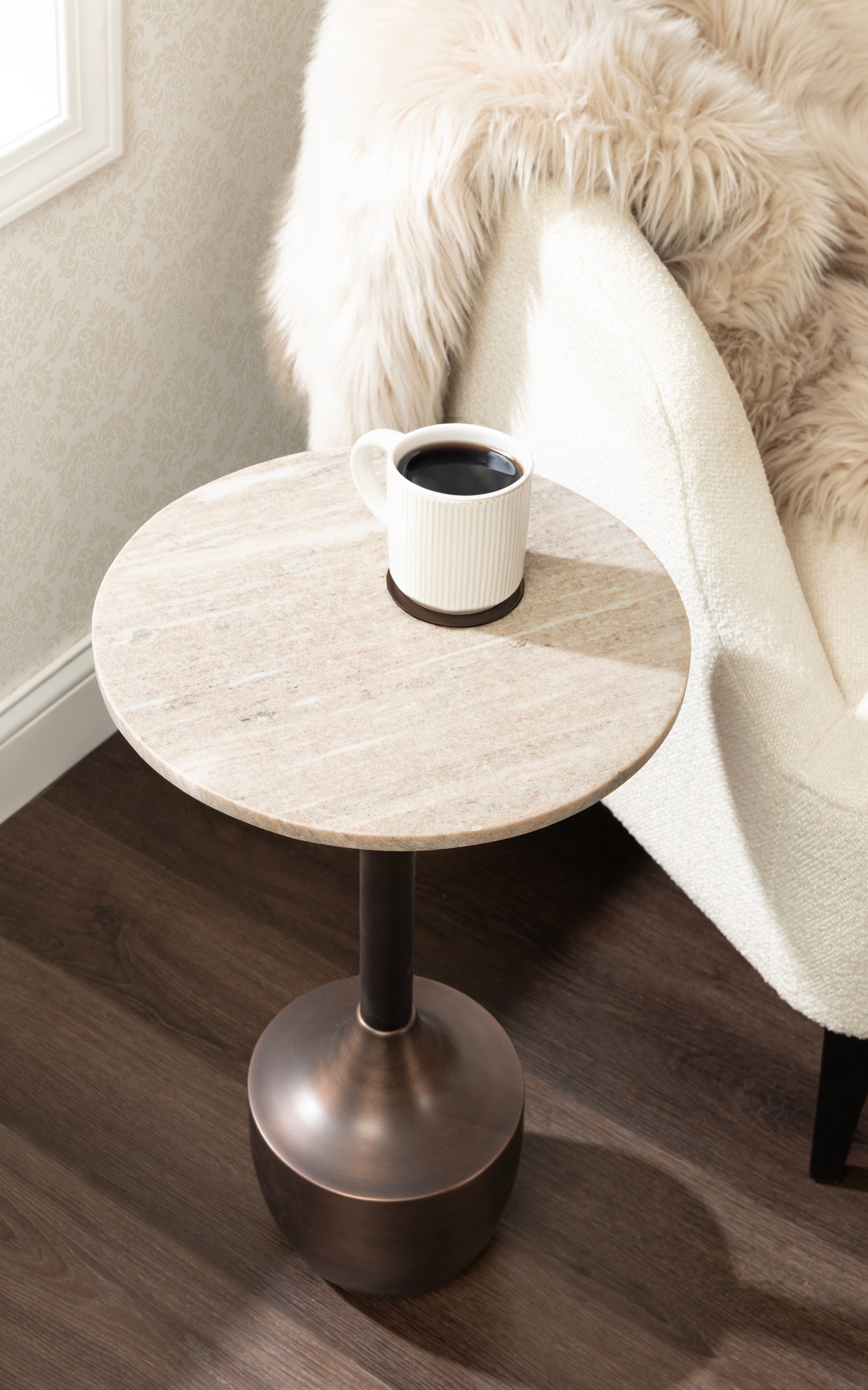 Side Table 14x14x24 Brown Bronze 6