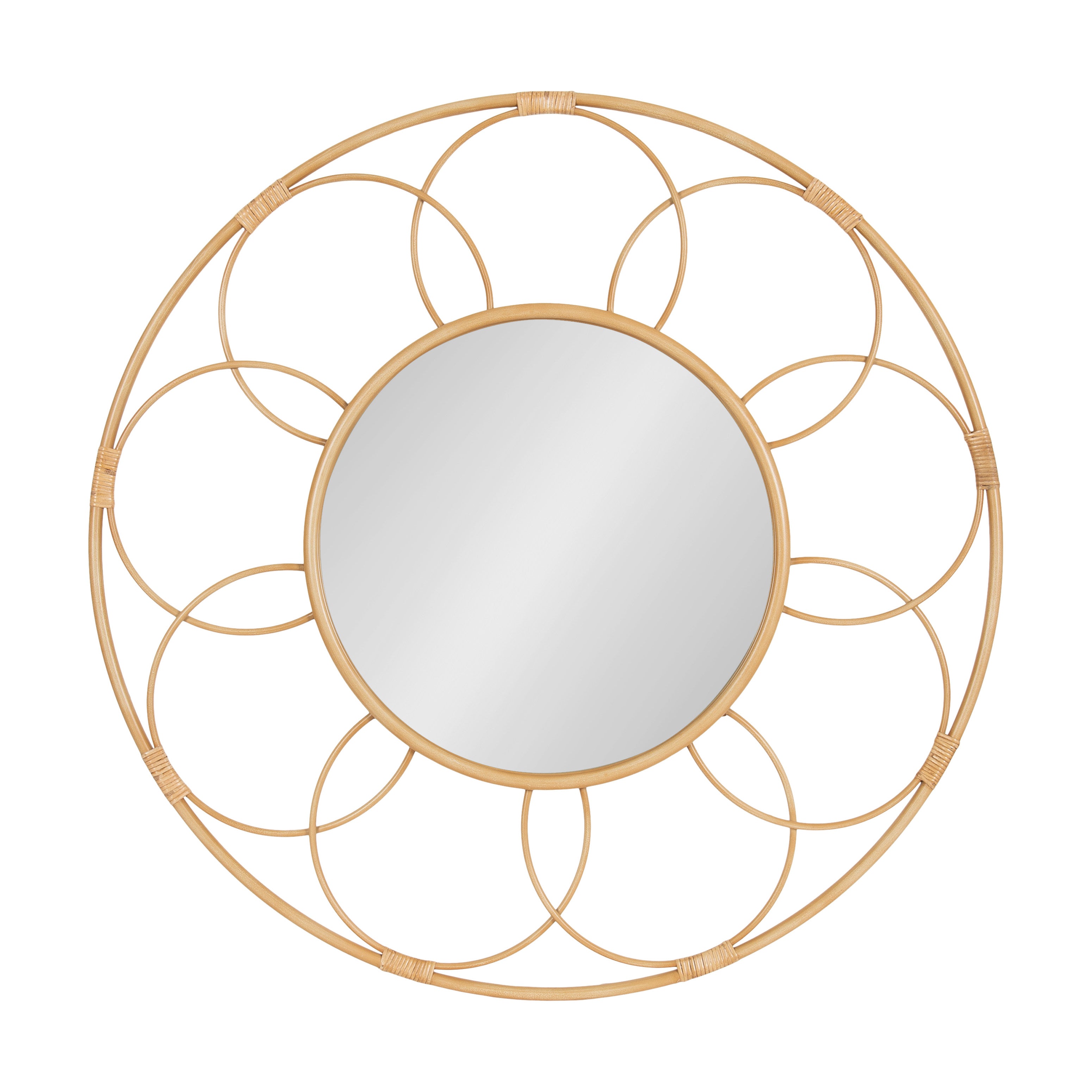 Cori Round Rattan Mirror