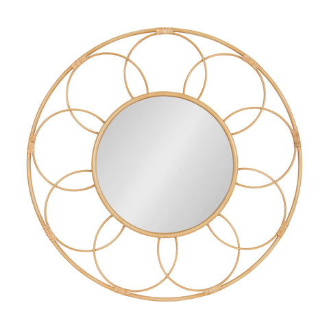 Cori Round Rattan Mirror