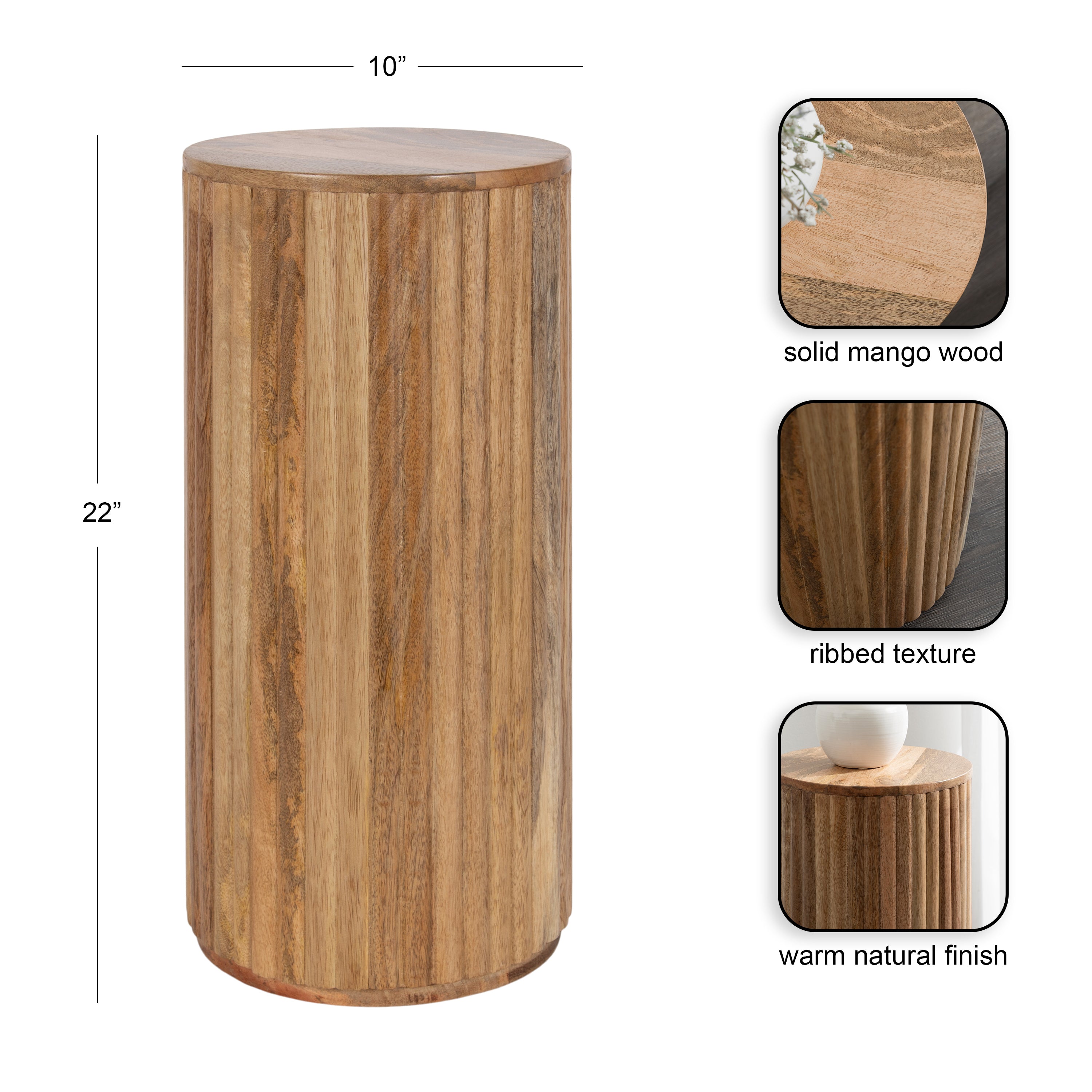 Drink Table Natural 10x10x22 2