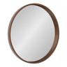 Travis Round Wood Accent Wall Mirror