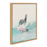 Sylvie Zebra Surfer Framed Canvas by July Art Prints