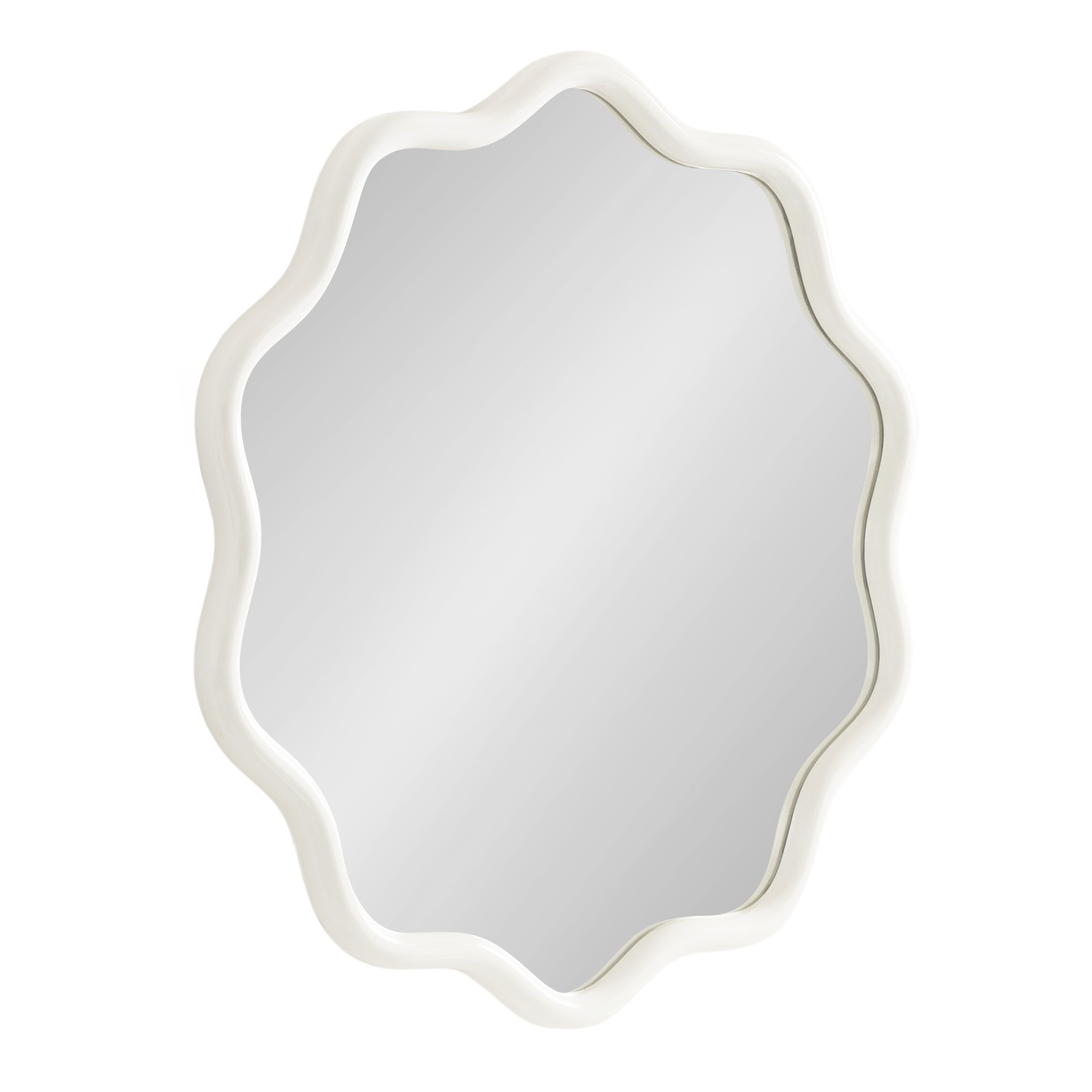 Scallop Mirror 26x26 White 1