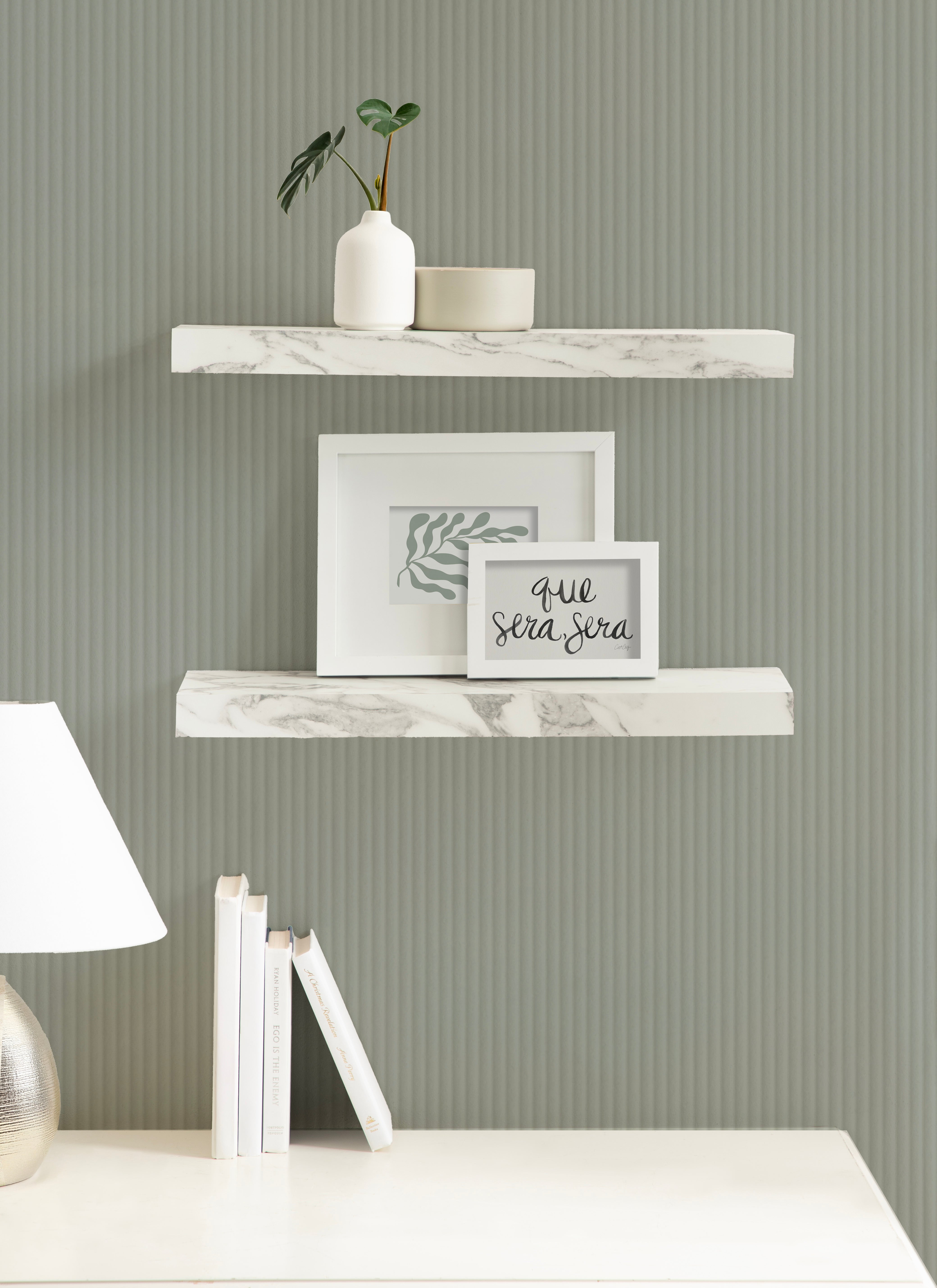 Floating Shelf 2 Piece 22 Inch White 7