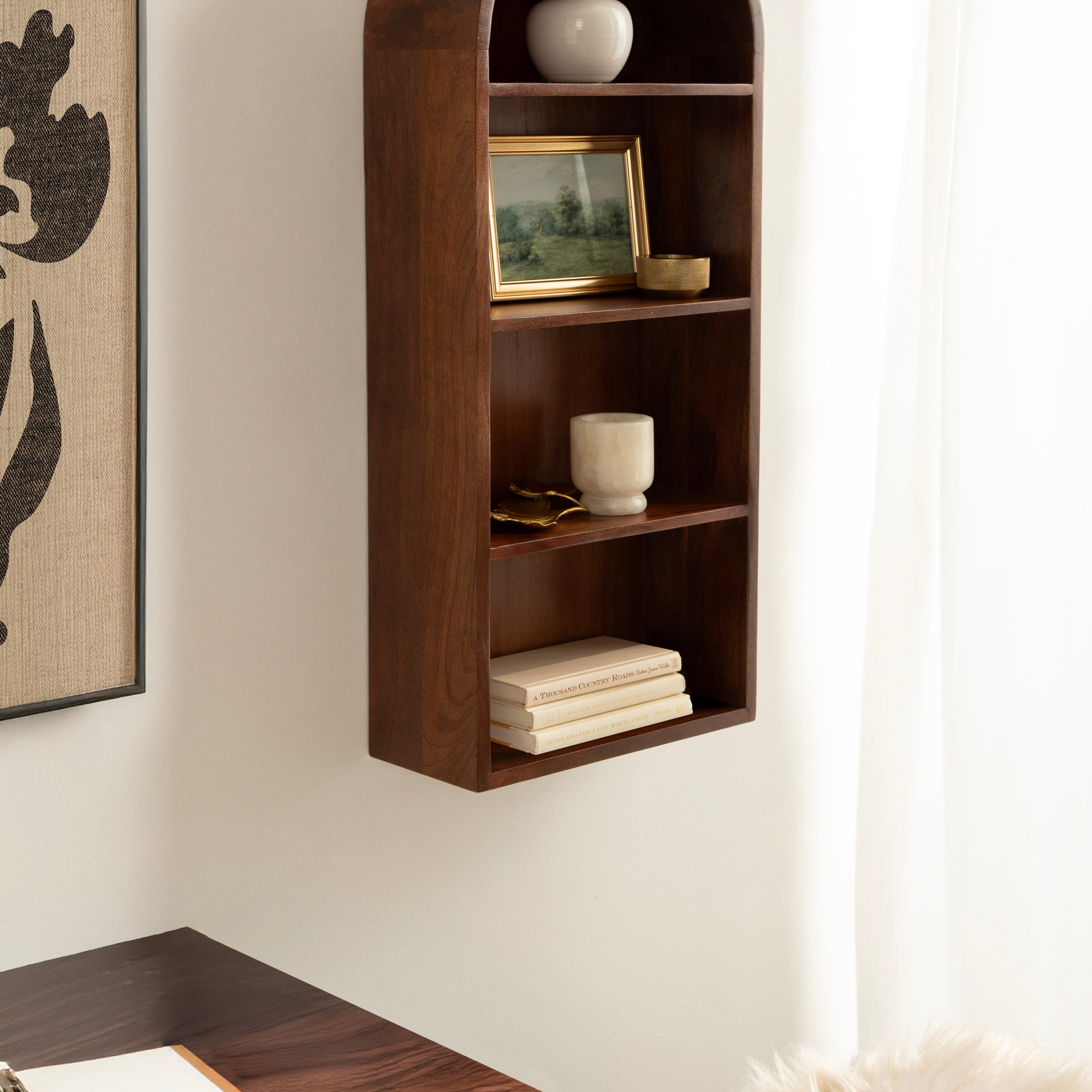 Accent Shelf 14x6x33 Walnut Brown 7