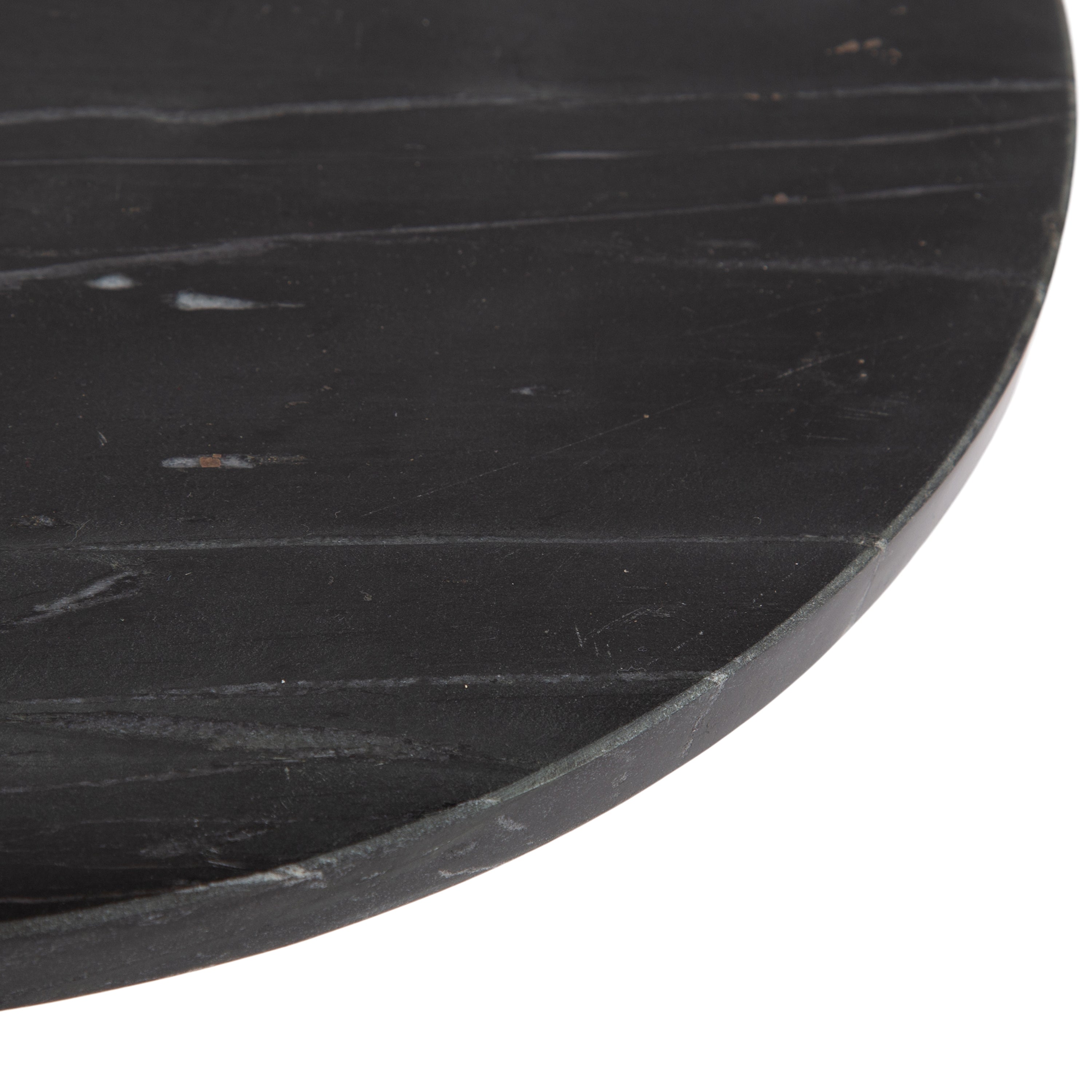 Side Table Black Brass 14x14x24 3