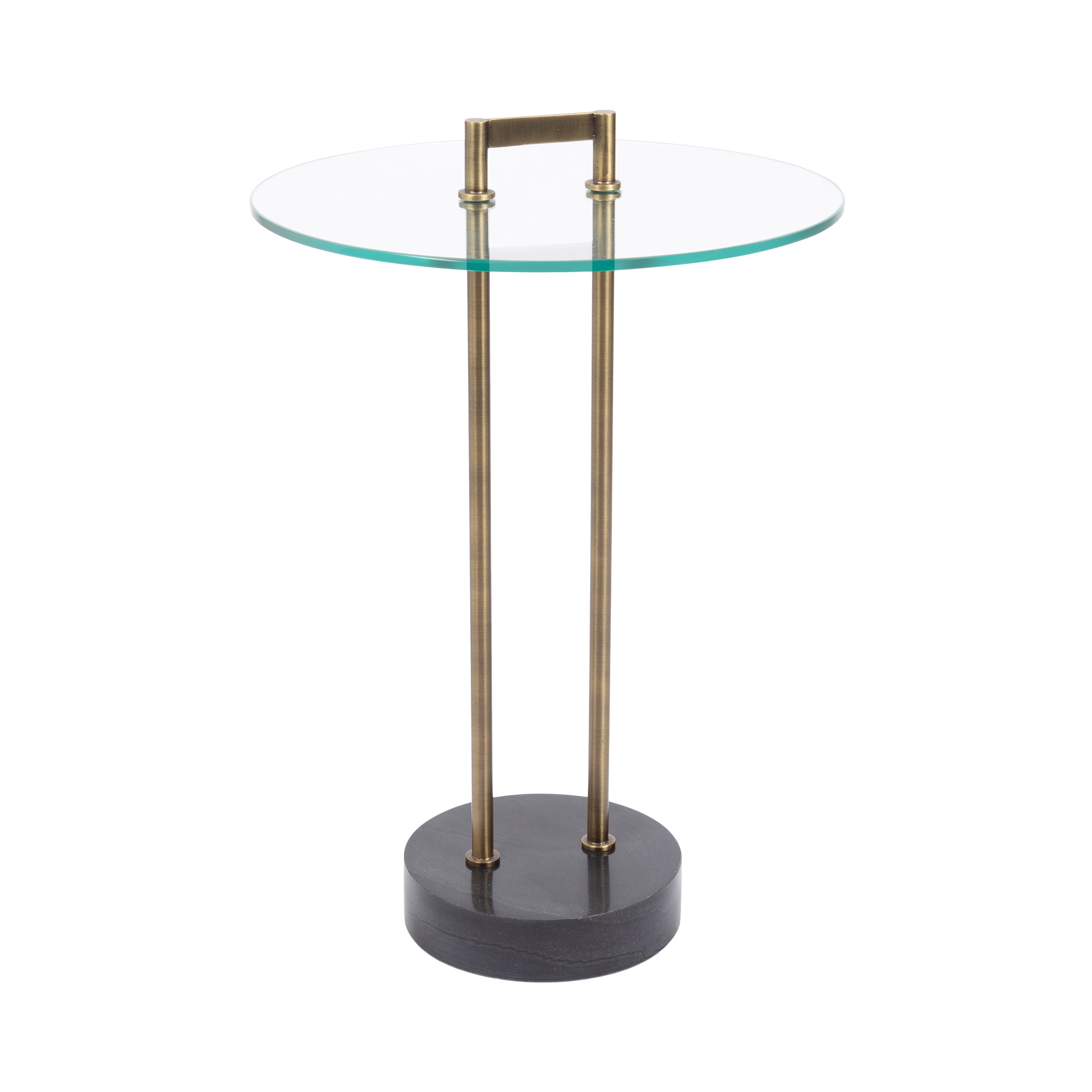 Side Table Clear Gold 16x16x24 1