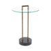 Side Table Clear Gold 16x16x24 1