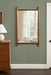 Rectangle Mirror Walnut Brown 24x42 6