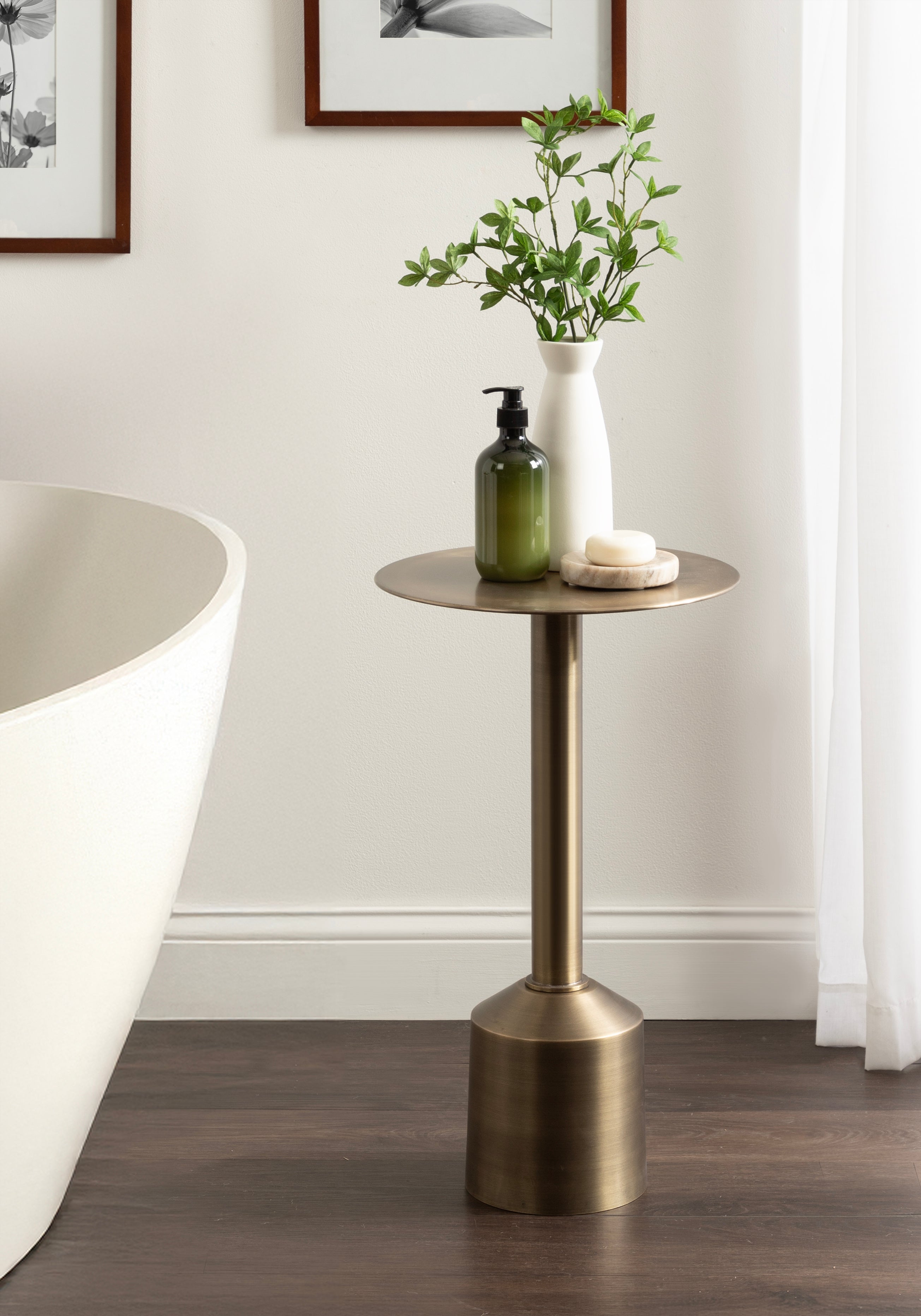 Side Table Gold 14x14x24 7