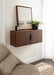 Cabinet Walnut Brown 32x10x14 7