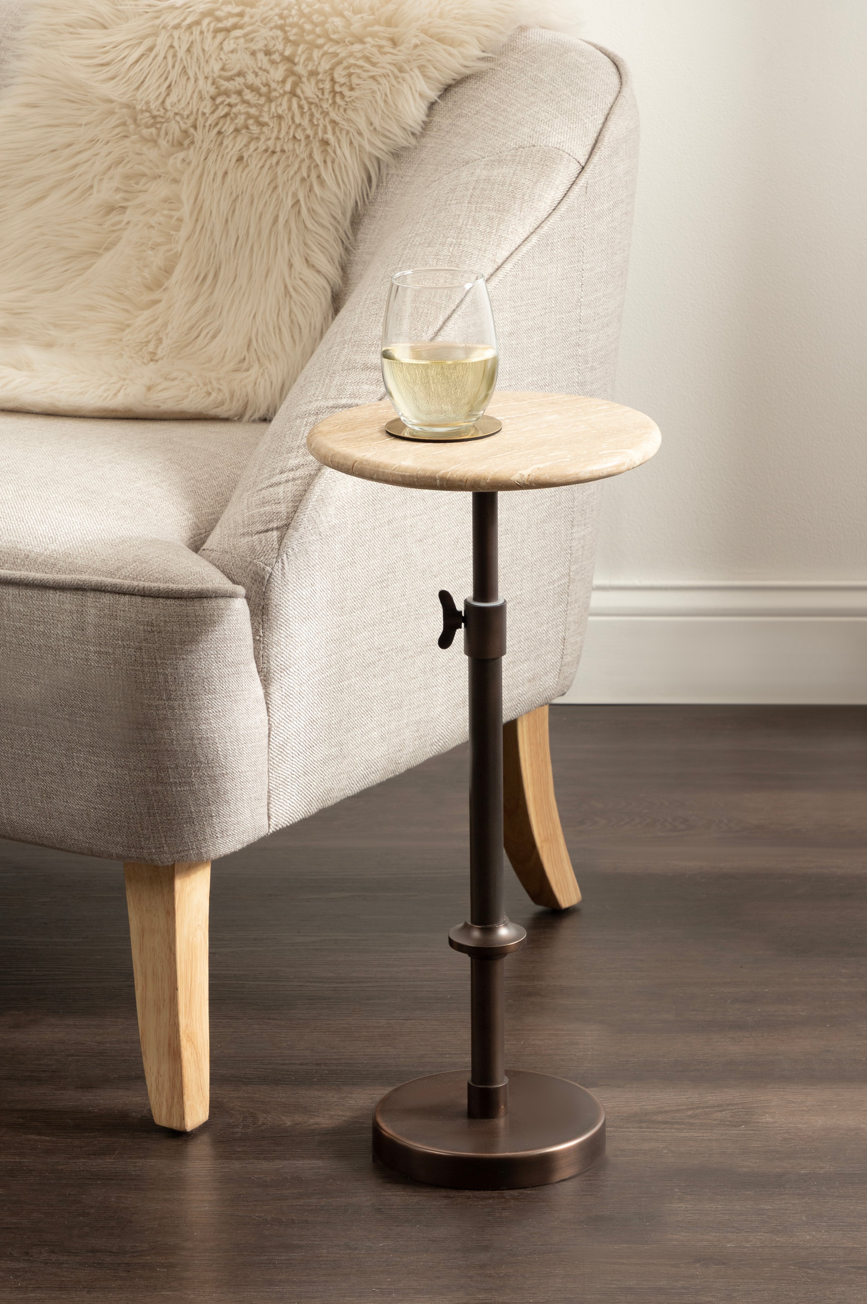 Drink Table 10x10x30 Cream Bronze 7