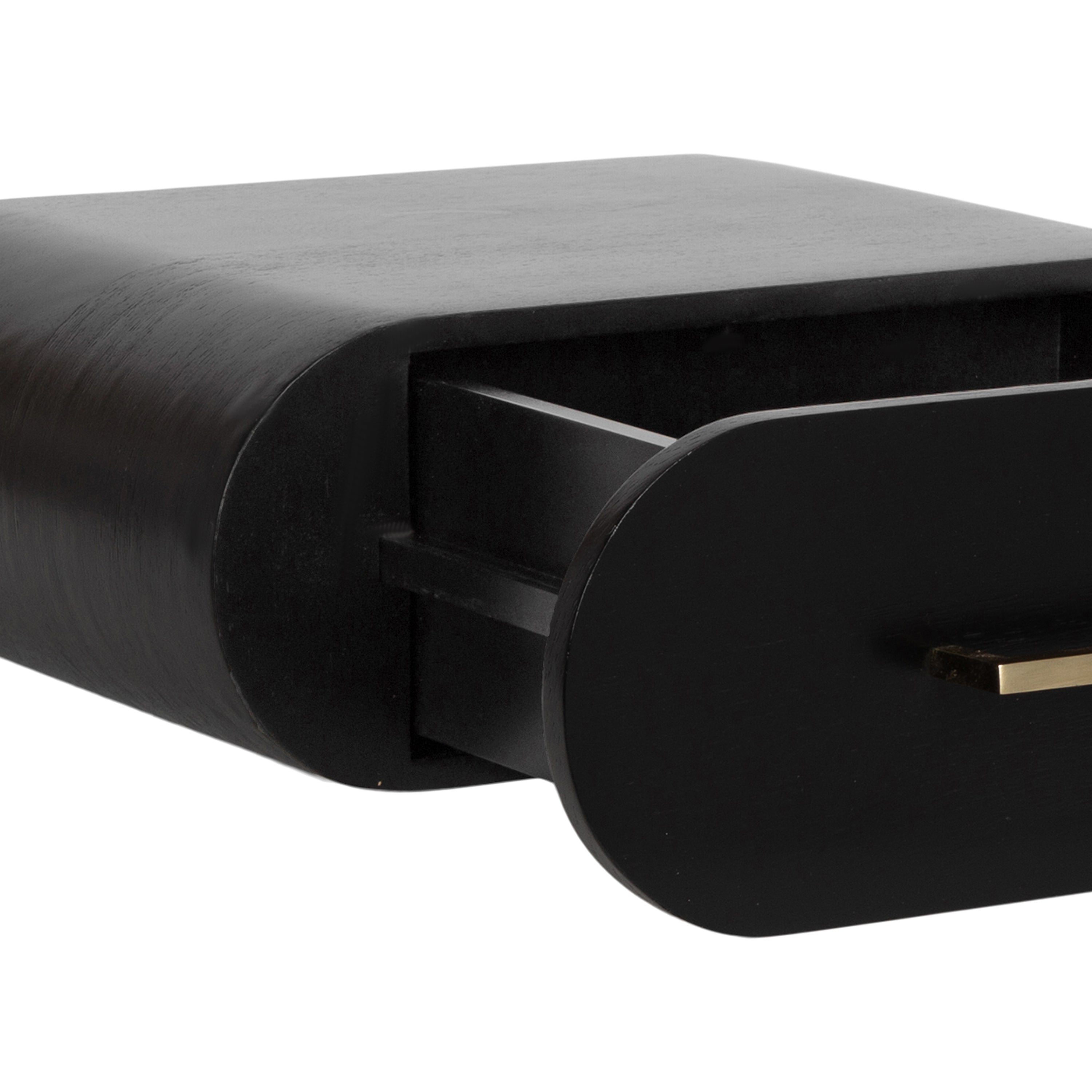 Floating Side Table Black Gold 18x14x6 3