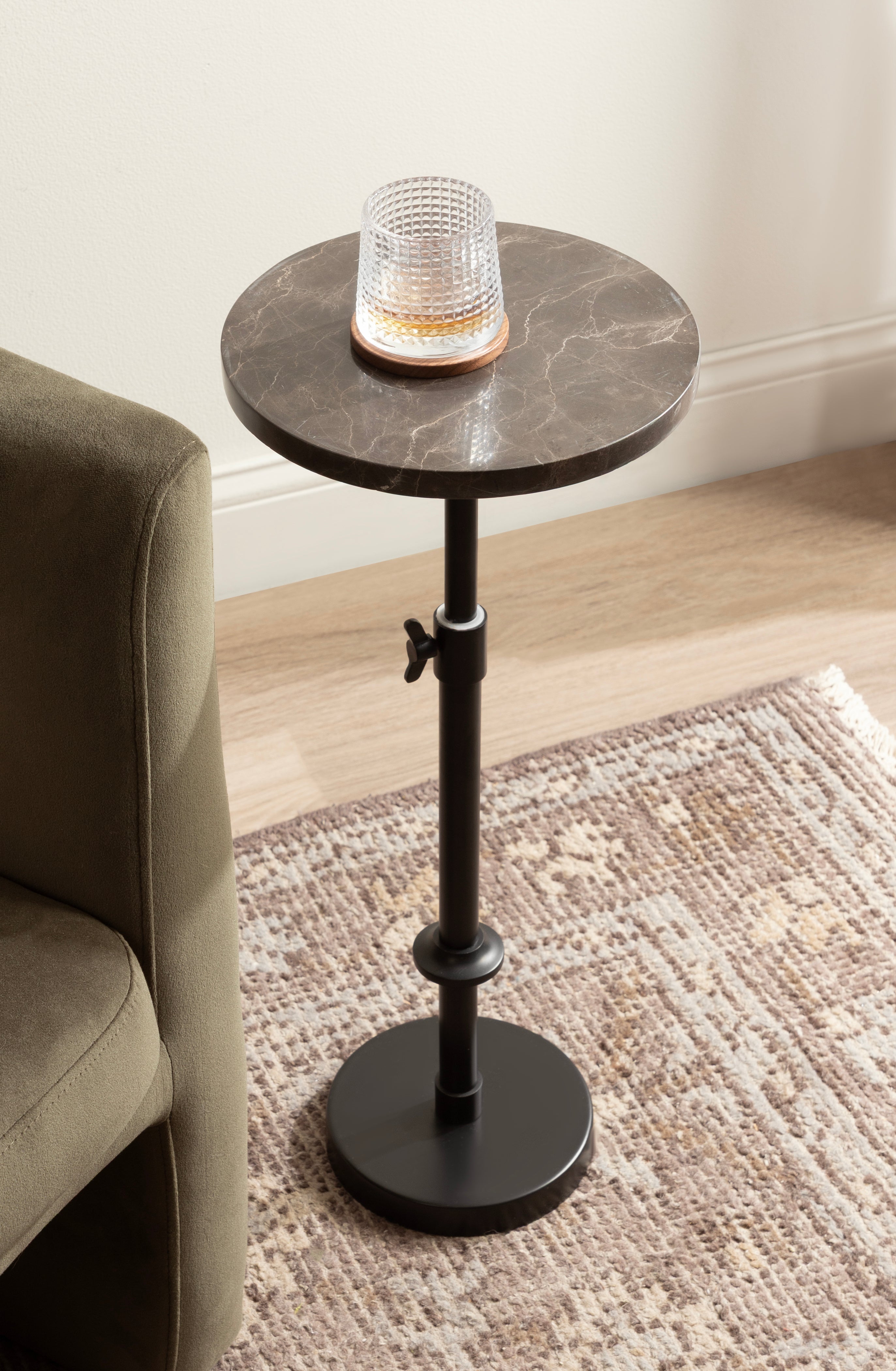 Drink Table Brown Black 10x10x30 7