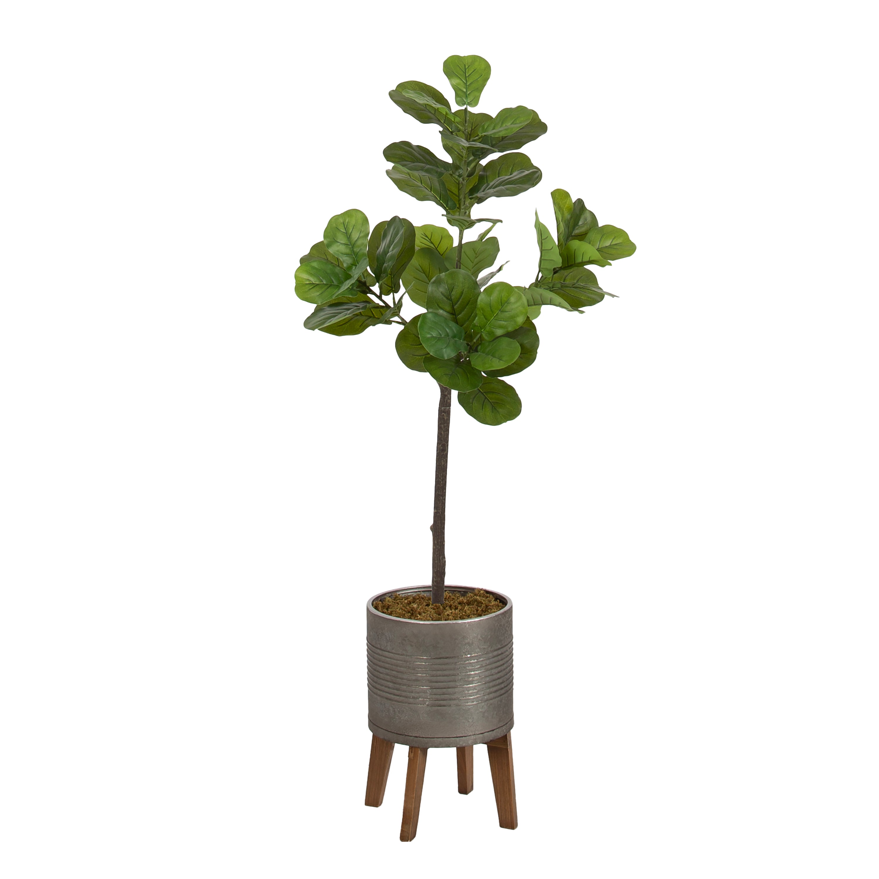 Faux Tree Distressed Gray 4.5' 1