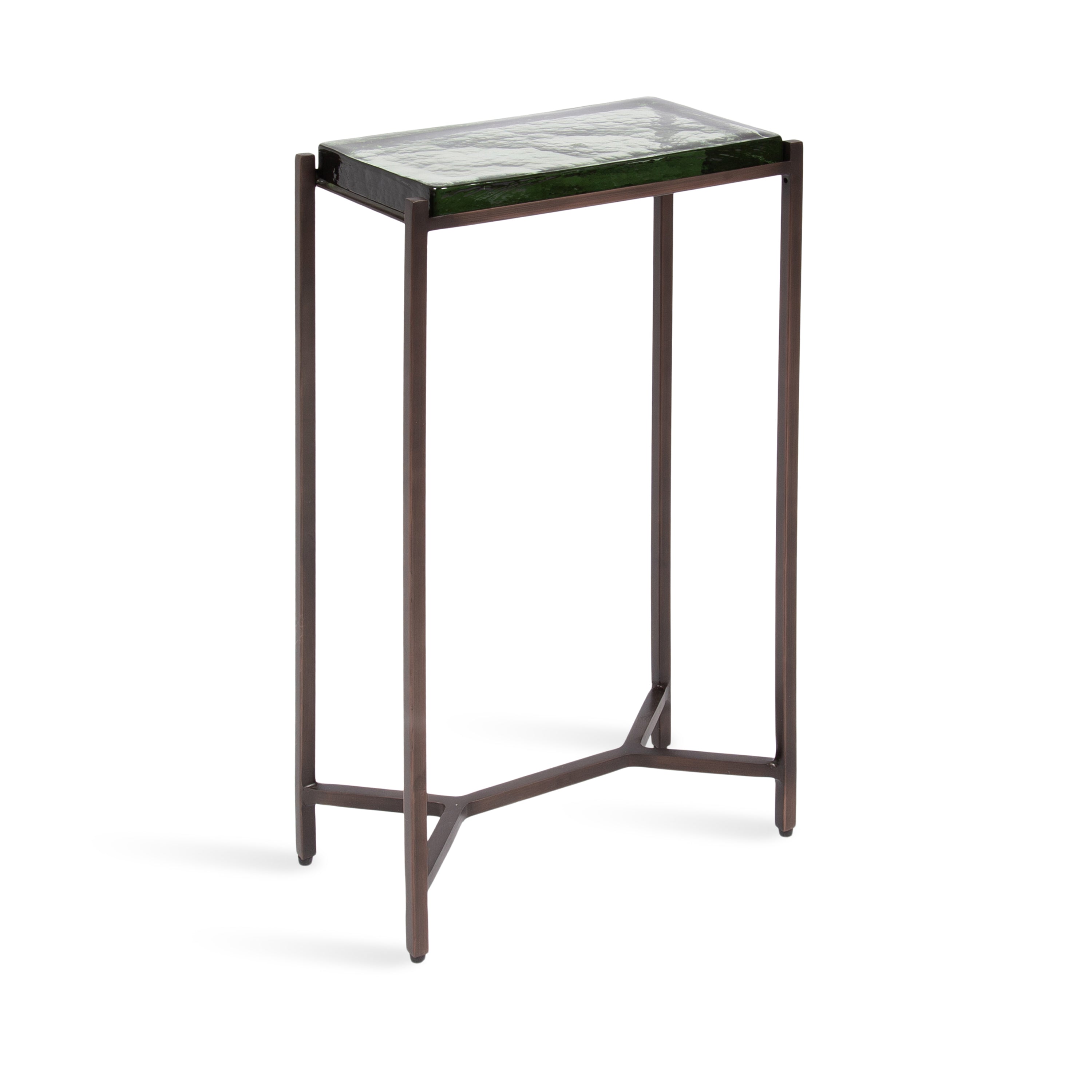 Side Table 12x7x22 Green Bronze 1