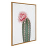 Sylvie Pink Cactus Flower Framed Canvas by Amy Peterson Art Studio