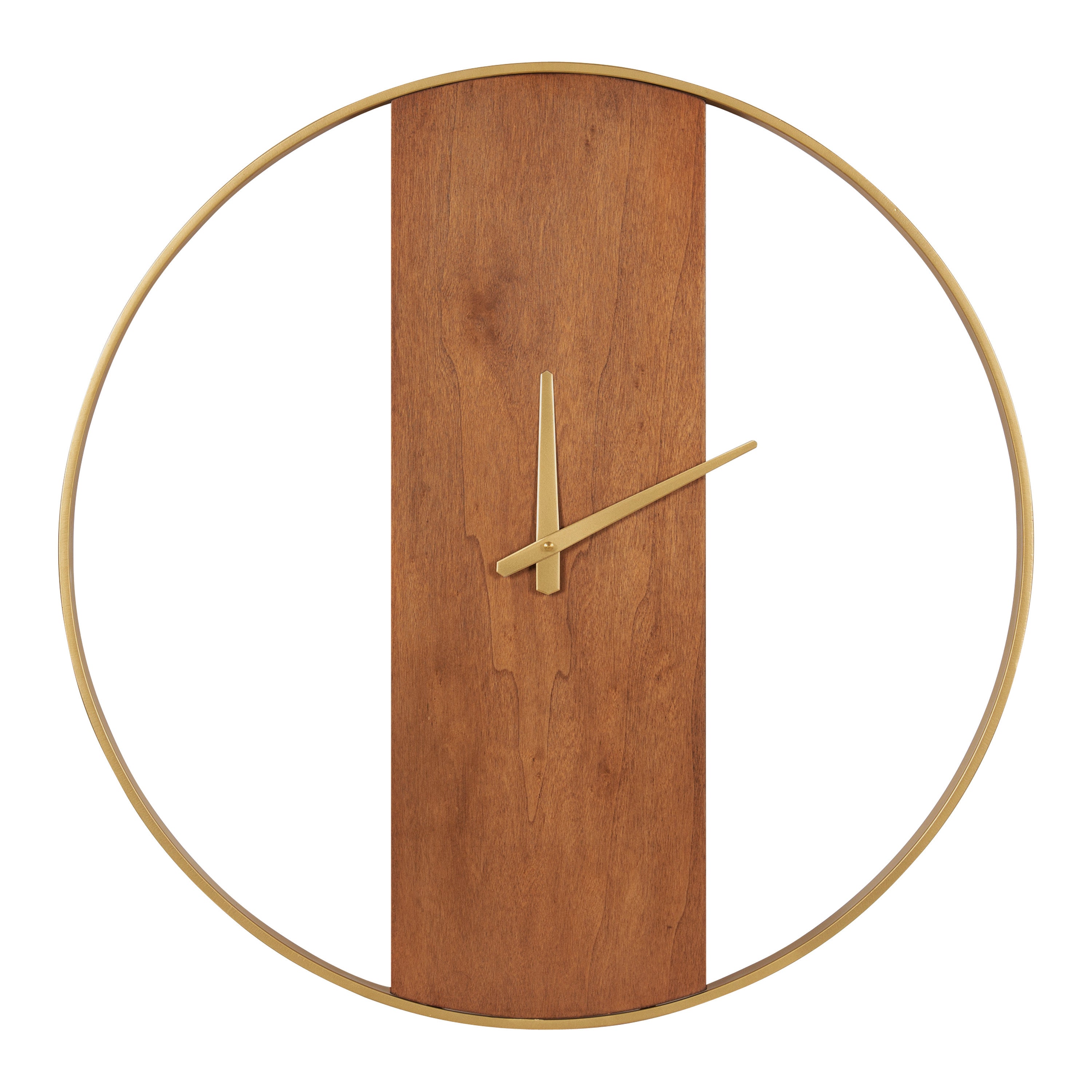 Kate and Laurel Ladd Modern Numberless Embossed Wood and Metal Round ...