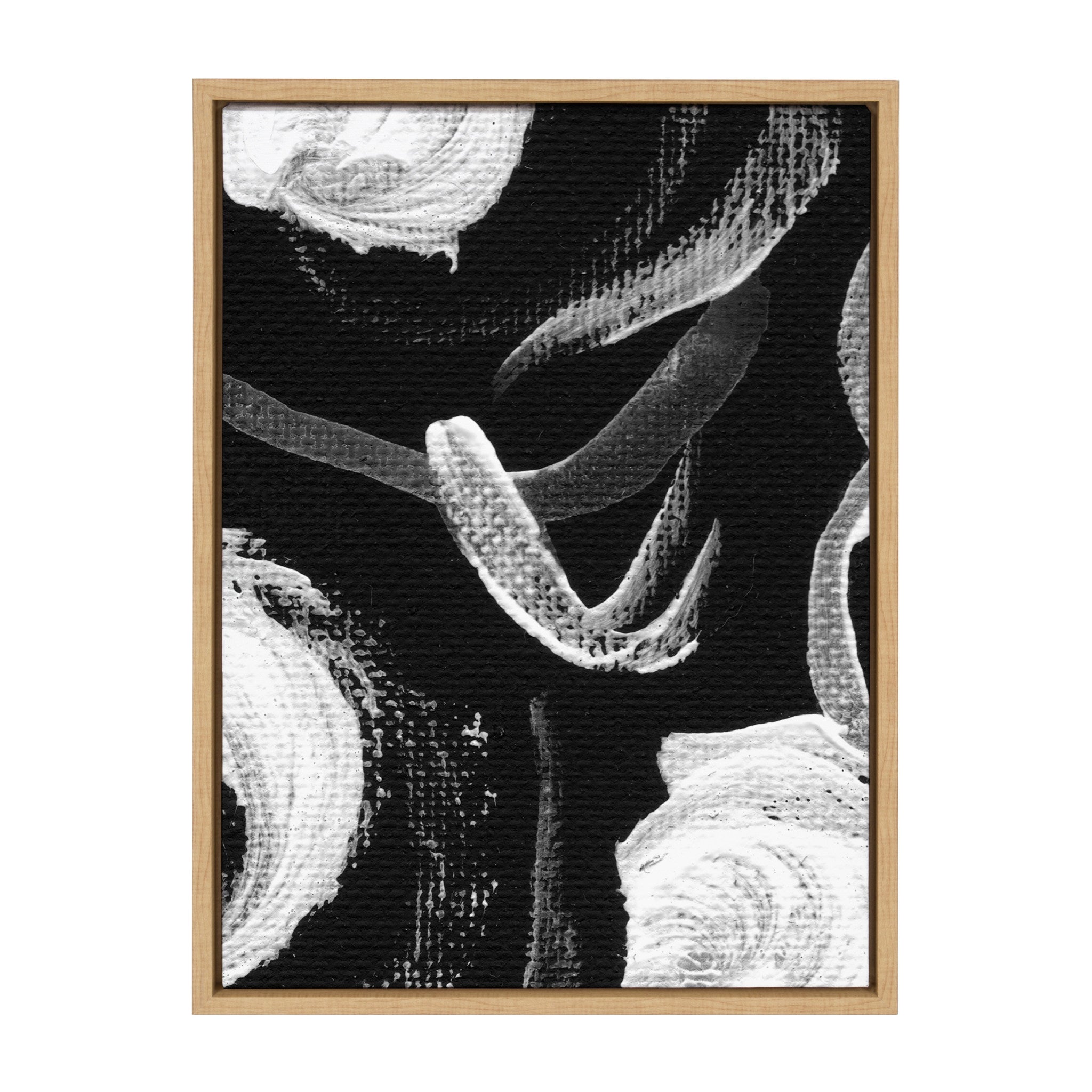 Sylvie Her Self Portrait Abstract BW Framed Canvas by Mentoring Positives