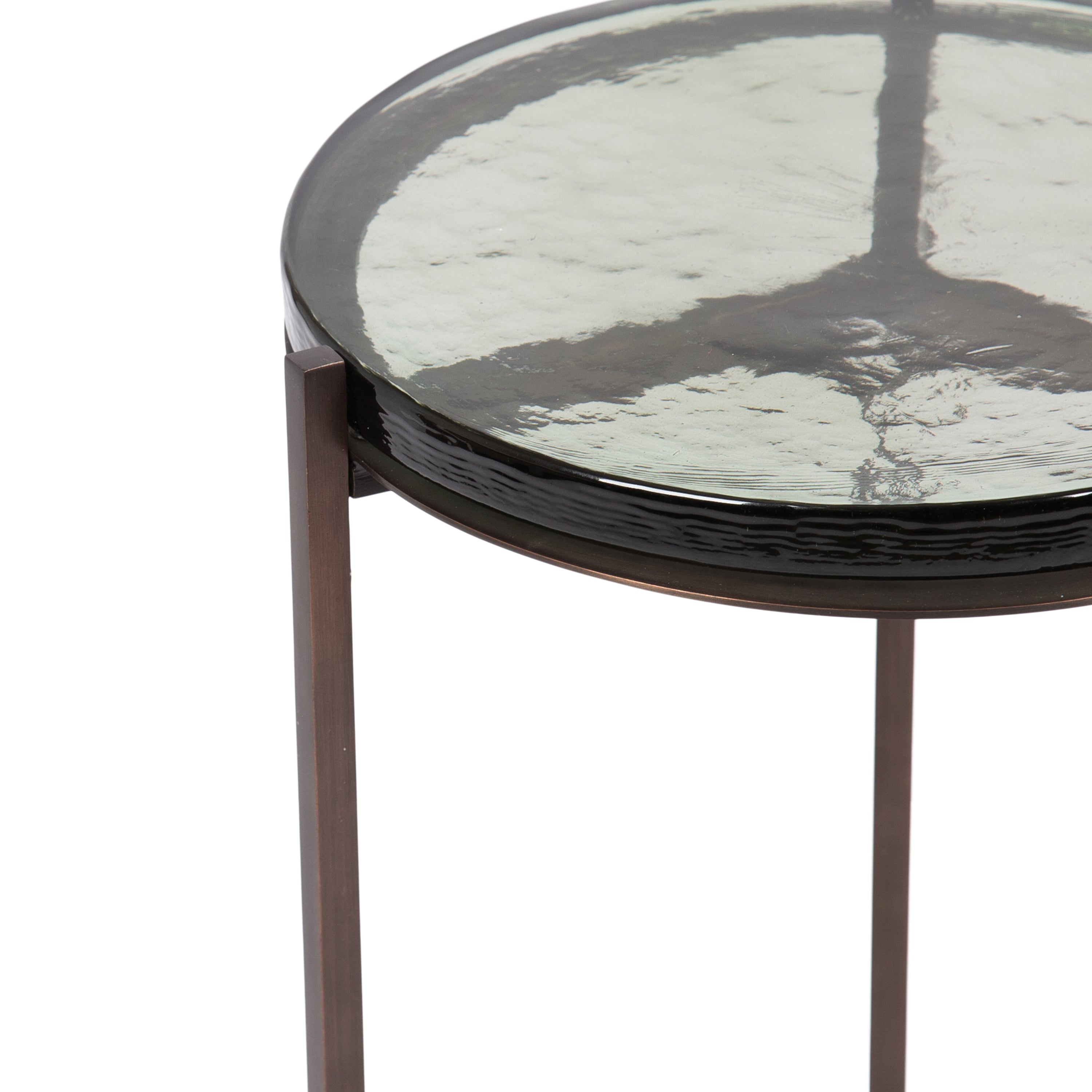 Side Table Green Bronze 13x13x24 3