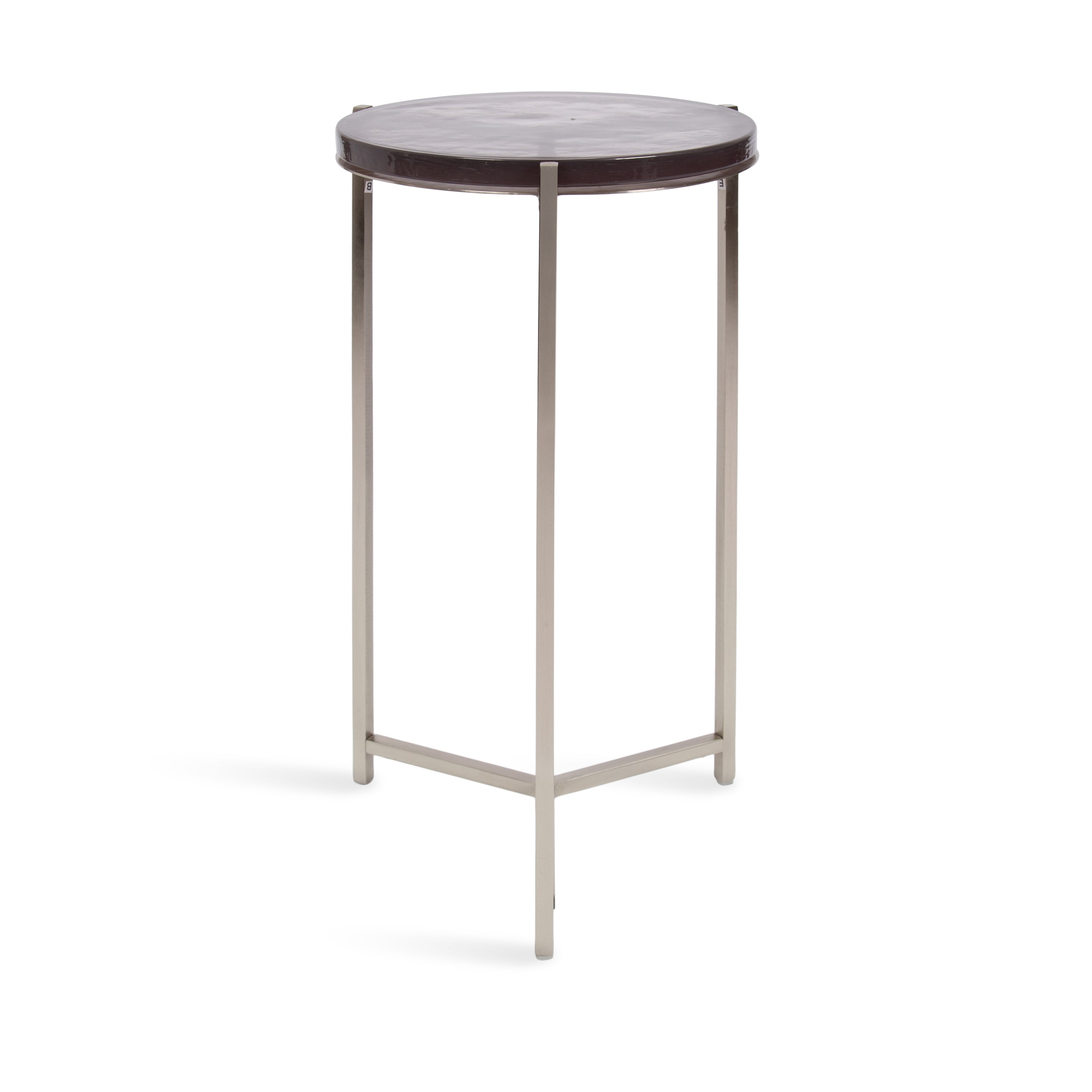 Side Table Gray Silver 13x13x24 5