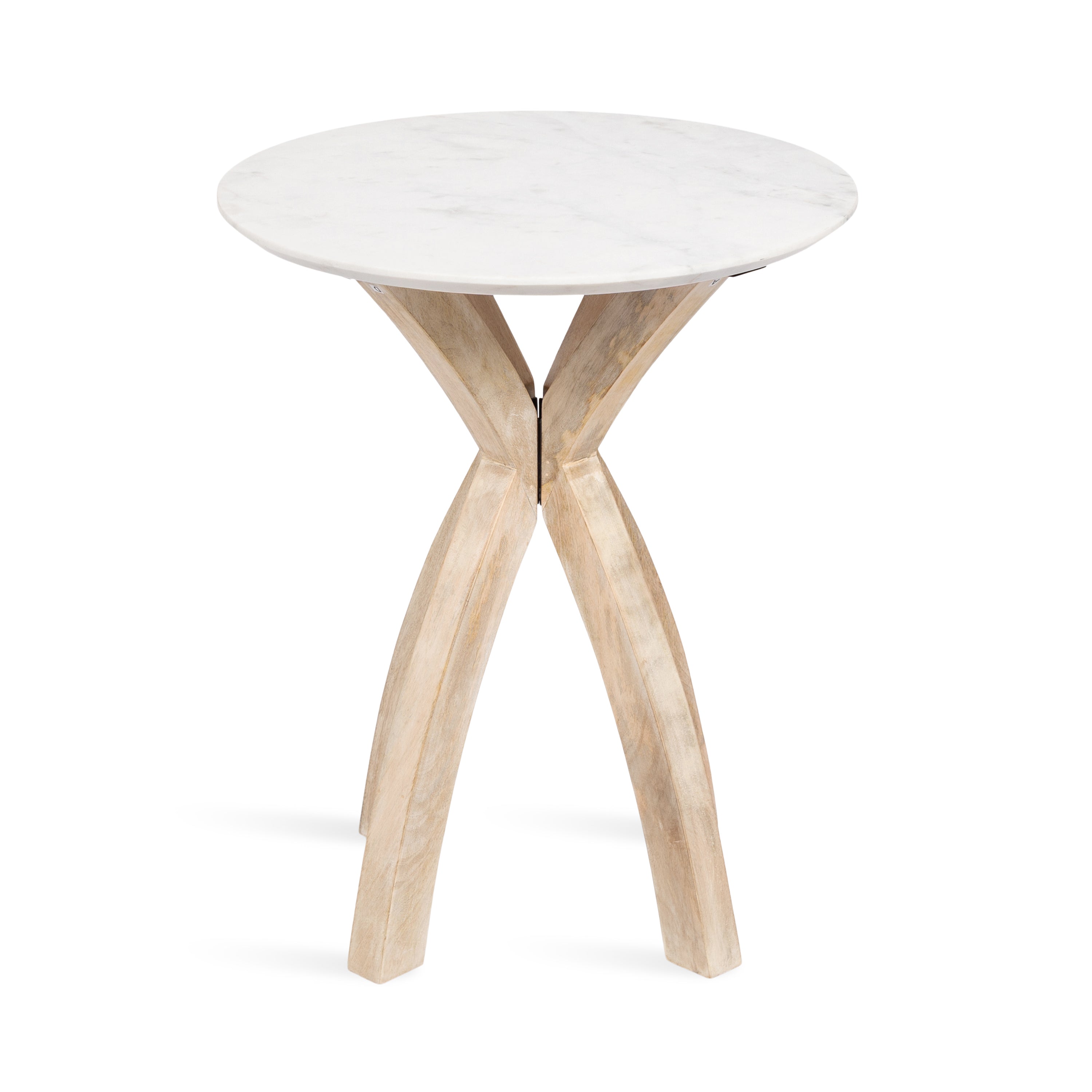 Side Table 20x20x24 White Natural 5