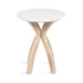 Side Table 20x20x24 White Natural 5