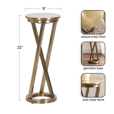 Drink Table Gold 9x9x22 2
