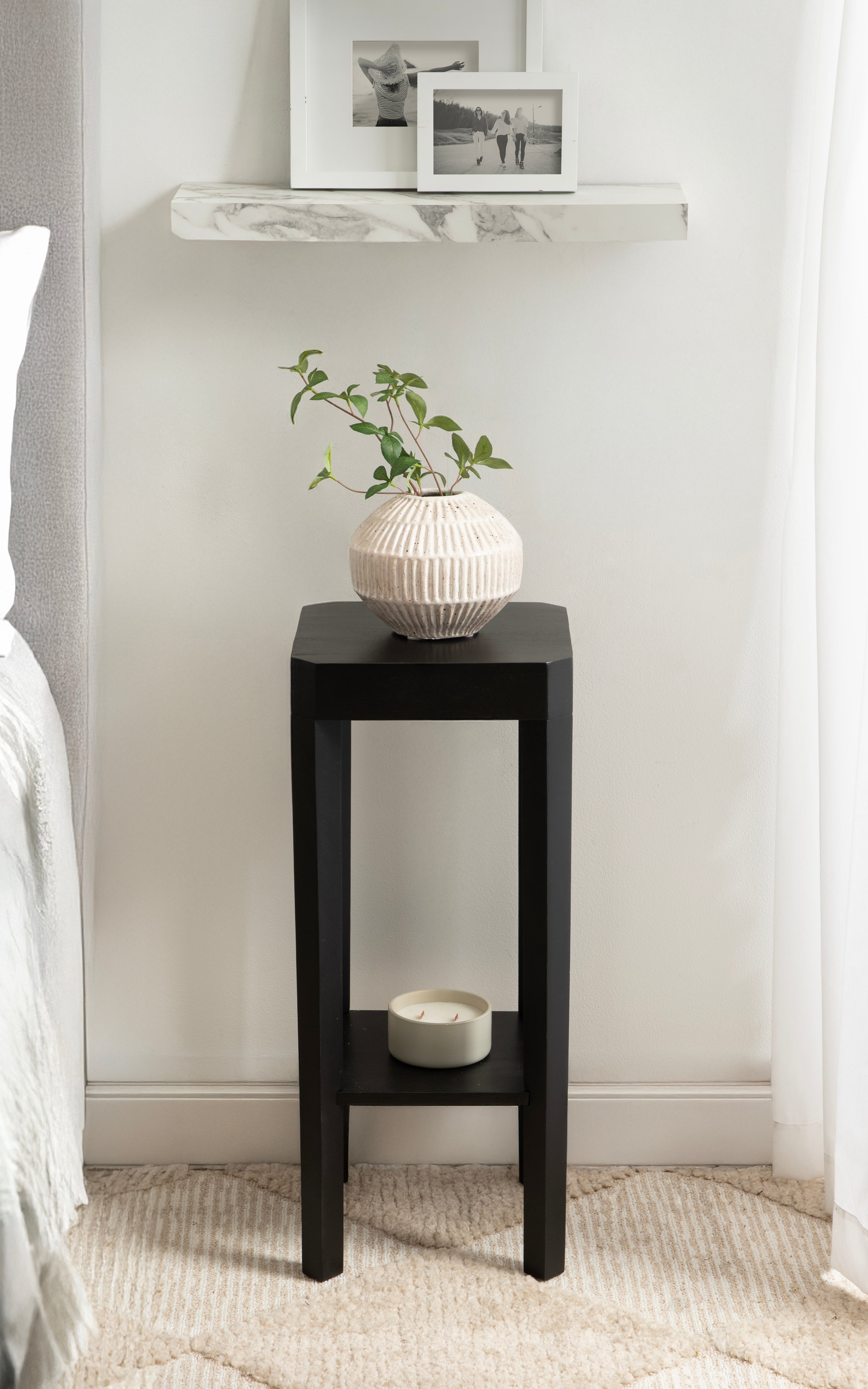 Side Table Black 12x12x28 7